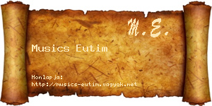 Musics Eutim névjegykártya